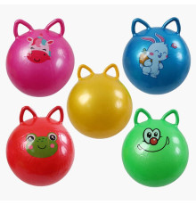 М`яч гумовий C 70953 (80) діаметр 44 см, ручки-вушка, в пакеті, ВИДАЄТЬСЯ ТІЛЬКИ МІКС ВИДІВ