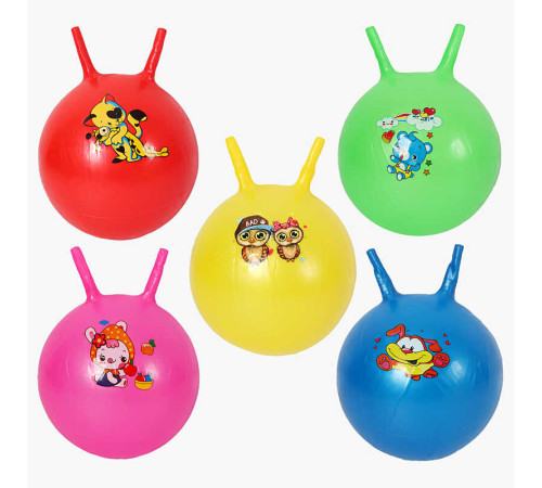 М`яч для фітнесу C 74518 (80) діаметр 30 см, висота з вушками - 35 см, у пакеті, ВИДАЄТЬСЯ МІКС