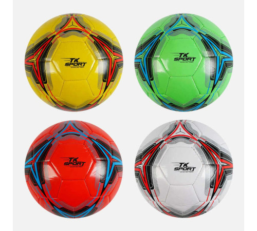 М`яч футбольний С 62386 (80) "TK Sport" 4 кольори, вага 300-310 грамів, гумовий балон, матеріал PVC, розмір №5, ВИДАЄТЬСЯ МІКС М`яч футбольний С 62386 (80) "TK Sport" 4 кольори, вага 300-310 грамів, гумовий балон, матеріал PVC, розмір №5, ВИДАЄТЬСЯ МІКС