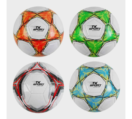 М'яч футбольний C 62388 (80) "TK Sport", 4 види, вага 300-310 грамів, гумовий балон, матеріал PVC, розмір №5, ВИДАЄТЬСЯ МІКС М'яч футбольний C 62388 (80) "TK Sport", 4 види, вага 300-310 грамів, гумовий балон, матеріал PVC, розмір №5, ВИДАЄТЬСЯ МІКС