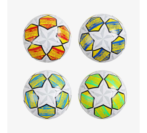 М`яч футбольний C 70299 (80) 4 види, вага 300-310 грамів, гумовий балон, матеріал PVC, розмір №5, ВИДАЄТЬСЯ МІКС – в наличии! Купите сейчас у KAZKOVA