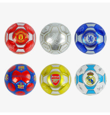 М`яч футбольний C 62412 (80) 6 видів, матеріал м’який PVC, вага 330-350 грамів, гумовий балон, розмір №5