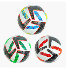 М`яч футбольний C 64622 (30) 3 види, вага 420 грам, матеріал PU, балон гумовий, клеєний, (поставляється накачаним на 90), ВИДАЄТЬСЯ ТІЛЬКИ МІКС ВИДІВ