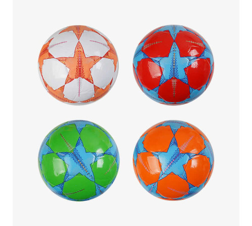 М`яч футбольний C 70302 (80) 4 види, вага 300-310 грамів, гумовий балон, матеріал PVC, розмір №5, ВИДАЄТЬСЯ МІКС