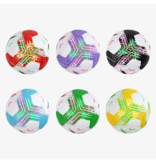 М`яч футбольний C 70321 (60) 6 кольорів, розмір №5, матеріал TPE, 310-330 грамів, гумовий балон, ВИДАЄТЬСЯ ТІЛЬКИ МІКС ВИДІВ