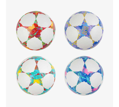 М`яч футбольний C 70309 (80) 4 види, матеріал м'який PVC, вага 330-350 грамів, гумовий балон, розмір №5, ВИДАЄТЬСЯ ТІЛЬКИ МІКС ВИДІВ – в наличии! Купите сейчас у KAZKOVA