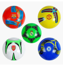 М`яч футбольний C 62381 (100) 5 видів, вага 300-310 грамів, гумовий балон, матеріал PVC, розмір №5, ВИДАЄТЬСЯ МІКС