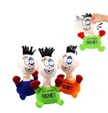 М'яка іграшка антистрес "Вдар мене" C 50092 (120) 3 кольори, на батарейках, датчик на голові, з присосками, 25см, в пакеті, ВИДАЄТЬСЯ МІКС ВИДІВ