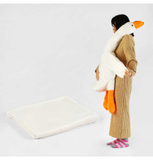 гр М`яка іграшка "Гусак-обіймак" 47568 (20) З ПЛЕДОМ 101х93 см, висота іграшки 100 см, колір білий