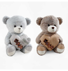 М`яка іграшка D 40787 (36) 2 види, "Ведмедик", висота 49см, пришите сердечко