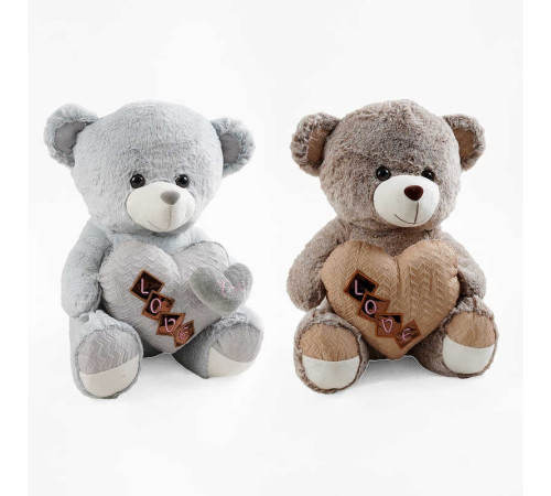 М`яка іграшка D 40787 (36) 2 види, "Ведмедик", висота 49см, пришите сердечко