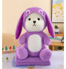 М’яка іграшка M 18201 (50) “Ведмедик”, висота 42 см, герой, плед, синтепоновий наповнювач