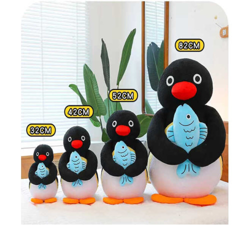 М’яка іграшка M 18272 (100) "Пінгвінчик", висота 42 см, пришита рибка