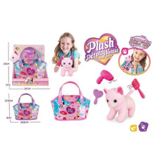 Тваринка в сумці DR 5140 (48/2) “Кошеня”, висота: 17 см, сумка-переноска, пластикові очі, аксесуари, в коробці