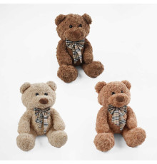 М`яка іграшка M 18512 (50) 3 кольори, "Ведмедик", середній розмір у сидячому положенні: 31 см, ВИДАЄТЬСЯ ТІЛЬКИ МІКС ВИДІВ