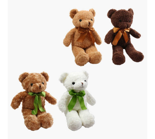 М`яка іграшка M 18526 (100) 4 види, “Ведмедик”, розмір - 29х16х48 см, бантик, ВИДАЄТЬСЯ ТІЛЬКИ МІКС ВИДІВ