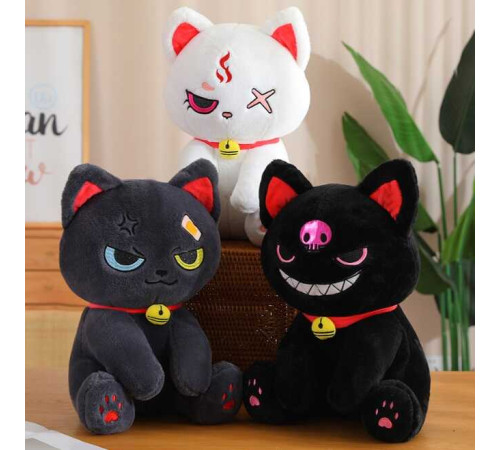 М`яка іграшка M 18818 (50) "Котик", висота 43 см, сидяча, імітований нашийник з дзвіночком, ВИДАЄТЬСЯ ТІЛЬКИ МІКС ВИДІВ