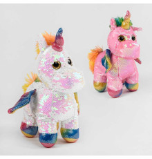 М'яка іграшка М 46729 (150) “Пегас-глазастик”, 2 кольори, паєтки, 31 см