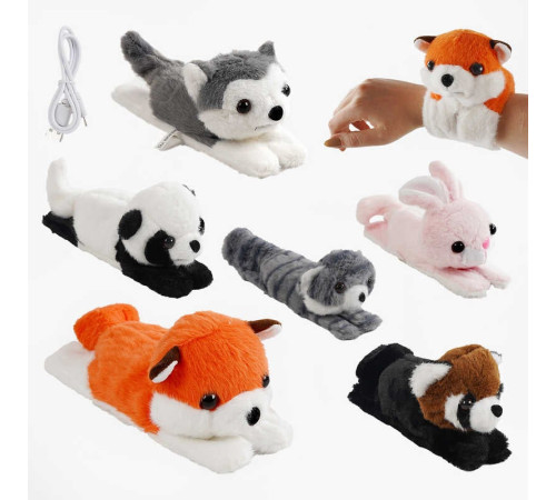 М`яка іграшка-браслет M 17710 (300) “Тваринка”, рухає хвостом, USB-кабель, у пакеті, ВИДАЄТЬСЯ ТІЛЬКИ МІКС ВИДІВ