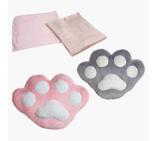 гр М’яка іграшка "Лапка-плед" 81293 (1) 2 види, 30 см, розміри пледа: 100х80 см