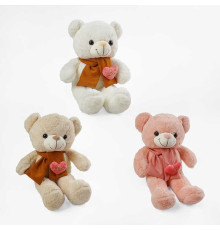 М`яка іграшка M 18056 (50) “Ведмедик”, 3 кольори, висота 54 см, синтепоновий наповнювач, ВИДАЄТЬСЯ ТІЛЬКИ МІКС ВИДІВ
