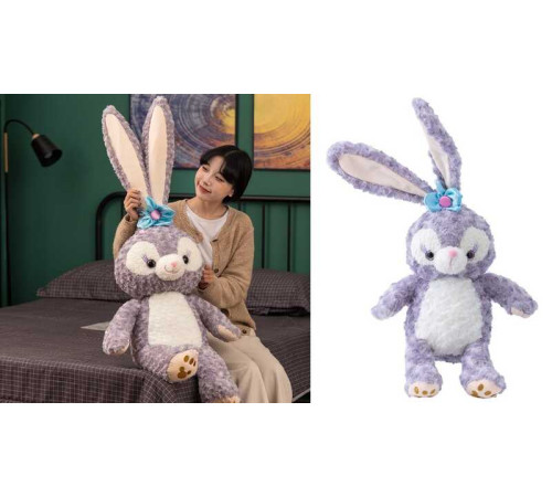 М`яка іграшка M 18235 (30) пластикові очі, аксесуар-квіточка, розмір без вушок: 37х34х82 см