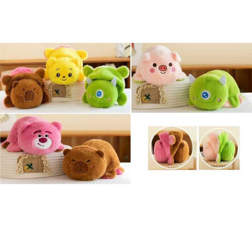 М`яка іграшка M 18461 (300) 3 види, 2в1, двостороння, вивернушка, довжина 17 см, ВИДАЄТЬСЯ ТІЛЬКИ МІКС ВИДІВ