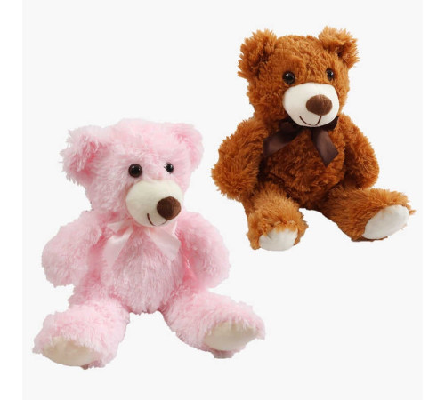 М`яка іграшка M 18488 (100) "Ведмедик", висота 34 см, пластикові очі, бантик, ВИДАЄТЬСЯ ТІЛЬКИ МІКС ВИДІВ