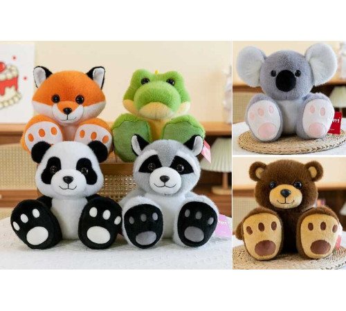 М`яка іграшка M 18474 (80) “Тваринка”, середня висота 20 см, ВИДАЄТЬСЯ ТІЛЬКИ МІКС ВИДІВ