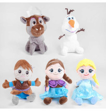 М'яка іграшка С 50625 (420) "Казкові персонажі", ВИДАЄТЬСЯ МІКС ВИДІВ, 5 видів, 27см, з присоскою