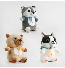 М'яка іграшка M 14697 (60) 3 види, цуценя, висота 39 см