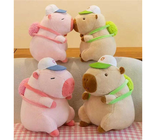 М’яка іграшка M 17992 (100) 2 види, “Капібара”, висота 44см, знімний рюкзачок