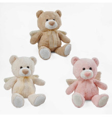 М`яка іграшка M 18122 (20) “Ведмедик з крилами”, 3 кольори, висота в сидячому положенні 55 см, синтепоновий наповнювач, ВИДАЄТЬСЯ ТІЛЬКИ МІКС ВИДІВ