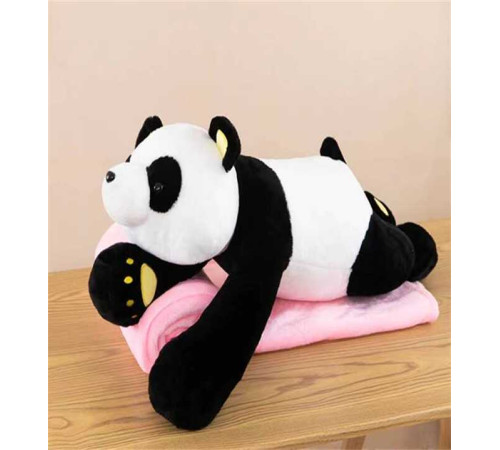 М’яка іграшка M 18204 (50) “Панда”, довжина 67 см, плед 170*105 см