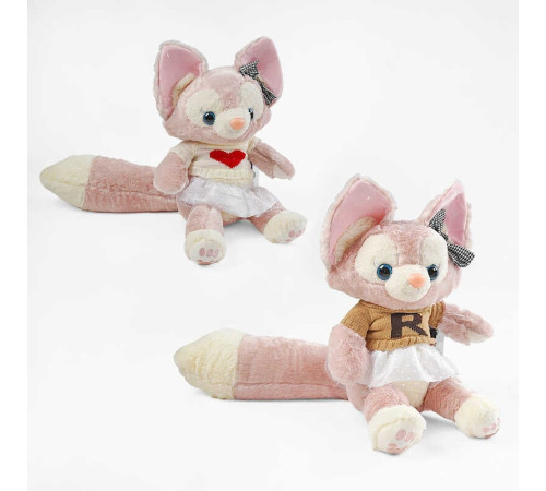 М`яка іграшка M 18246 (50) 2 види, герой, висота 37см, сидяча, пластикові очі, знімний одяг, бантик на вушку