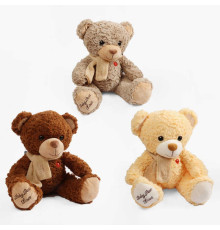 М`яка іграшка M 18516 (30) 3 кольори, “Ведмедик”, висота: 35 см, ВИДАЄТЬСЯ МІКС