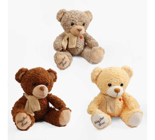 М`яка іграшка M 18516 (30) 3 кольори, “Ведмедик”, висота: 35 см, ВИДАЄТЬСЯ МІКС