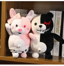 М'яка іграшка С 48614 (400) 2 види, ведмедик Монокума з аніме Данганронпа, двосторонній, 25 см