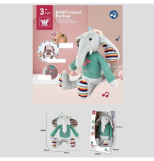 М`яка іграшка 330 K-O (24) “Слоник”, підсвічування, звуки, мелодії, фрази англійською, музика, в коробці