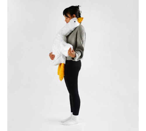 гр М`яка іграшка "Гусак-обіймак" 75602 (20) розмір 1м, колір білий, наповнювач холлофайбер