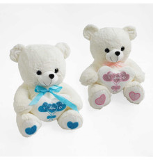 М`яка іграшка M 17379 (30) “Ведмедик”, 2 види, висота у сидячому положенні 42 см