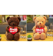 М`яка іграшка M 18097 (200) 2 види, “Ведмедик”, висота 22см, сердечко, сидяча, пластикові очі