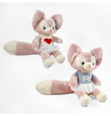 М`яка іграшка M 18247 (40) 2 види, герой, висота 50см, сидяча, пластикові очі, знімний одяг, бантик на вушку