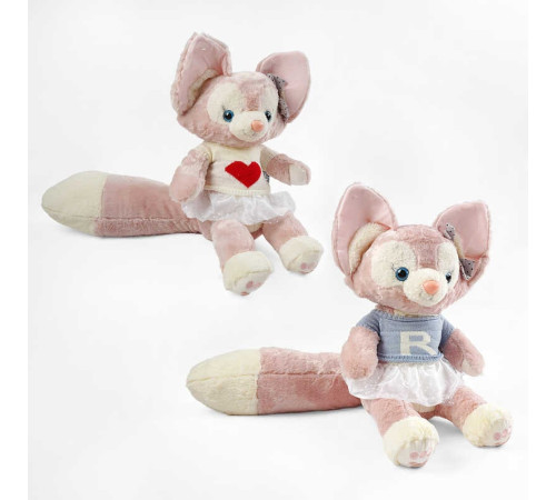 М`яка іграшка M 18247 (40) 2 види, герой, висота 50см, сидяча, пластикові очі, знімний одяг, бантик на вушку