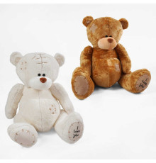 М`яка іграшка M 18476 (60) "Ведмедик", 2 кольори, розмір у сидячому положенні - 37 см