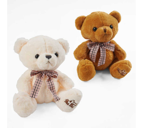 М`яка іграшка M 18518 (100) 2 кольори, "Ведмедик”, розмір у сидячому положенні - 29 см
