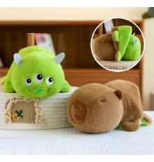 М`яка іграшка M 18463 (300) 2в1, "Монстрик-капібара", двостороння, вивернушка, довжина 21 см