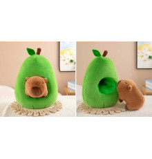 М`яка іграшка M 18186 (150) "Капібара в авокадо", висота 31 см, наповнювач: синтепон