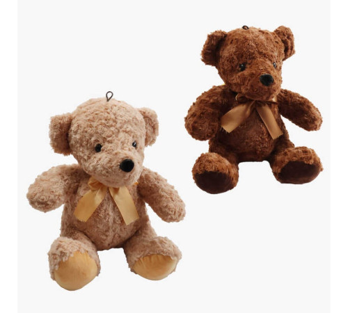 М`яка іграшка M 18530 (50) "Ведмедик", сидячий, висота 33 см, пластикові очі, бантик, ВИДАЄТЬСЯ ТІЛЬКИ МІКС ВИДІВ