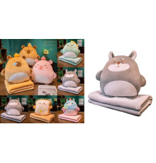 М`яка іграшка M 18745 (50) "Звірятко", висота 26 см, пледик 195х90 см, муфта для рук, ВИДАЄТЬСЯ ТІЛЬКИ МІКС ВИДІВ